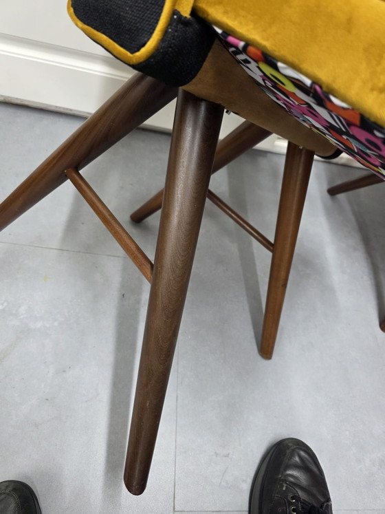 4 sedie da pranzo pastoe ft30, Tessile, Legno, Nero (foto 14 di 15)