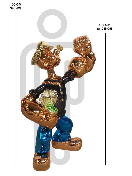 Image 1 of Fiberglas-Skulptur – Matrose (Comicfigur) – Mehrfarbig