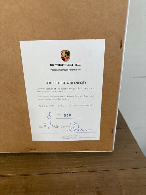 Blind Porsche 911 turbo limited edition +authenticity certificate