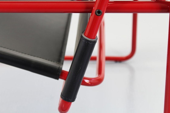 Image 1 of Wassily Chair Black Leather Marcel Breuer Knoll Seats