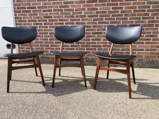 Sedie Teak Design Danese Anni '60 – eetkamerstoelen, Wood, Skai