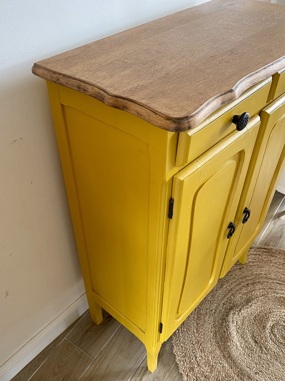 Image 1 of Antique entryway shoe cabinet