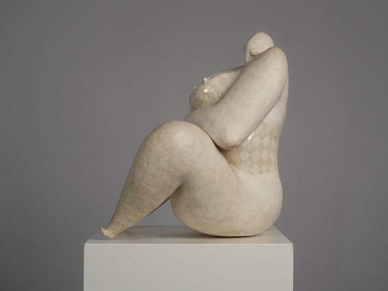 „Courage“ Expressive Keramik-Frauen-Bildhauerei von Evelyn Van Baarda, Niederlande, 1981 – Ceramic (photo 3 of 9)