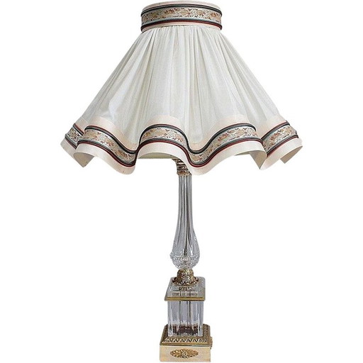 Vintage cut crystal lamp, 1940