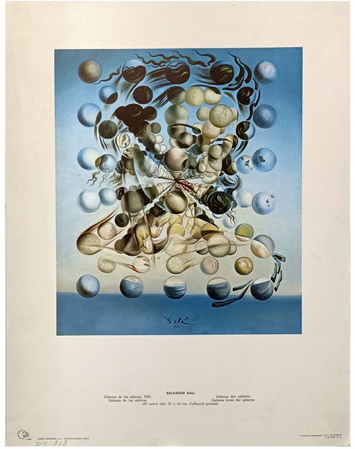 Salvador Dali, Galatea de las esferas, offset print 1979