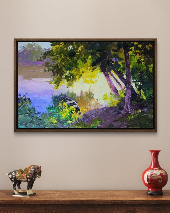 Image 1 of Evening in the Forest by the River