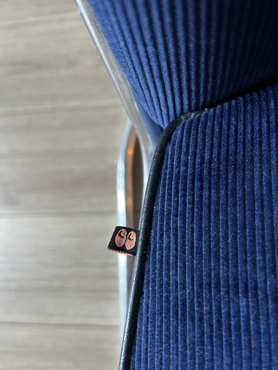 Image 1 of Gispen Fauteuil 412 blauer Stoff