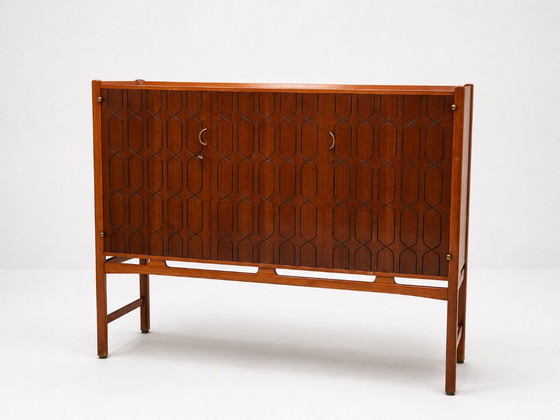 Cabinet suédois de style Mid-Century de David Rosen, Naples, 1953 – Meubles de rangement, Wood, Brass (photo 3 of 14)