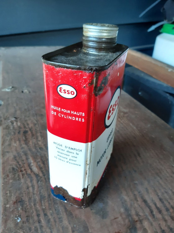 Lattina d'olio vintage Esso anni '50 – Decorazione, Metallo (photo 4 of 5)