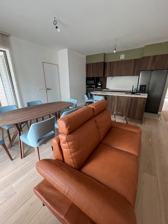 Image 1 of Lederen zetel zo goed als nieuw 