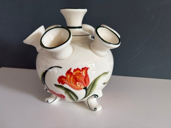 Hand-painted ceramic tulip vase - Delfleur Holland - 17cm (photo 6 of 7)