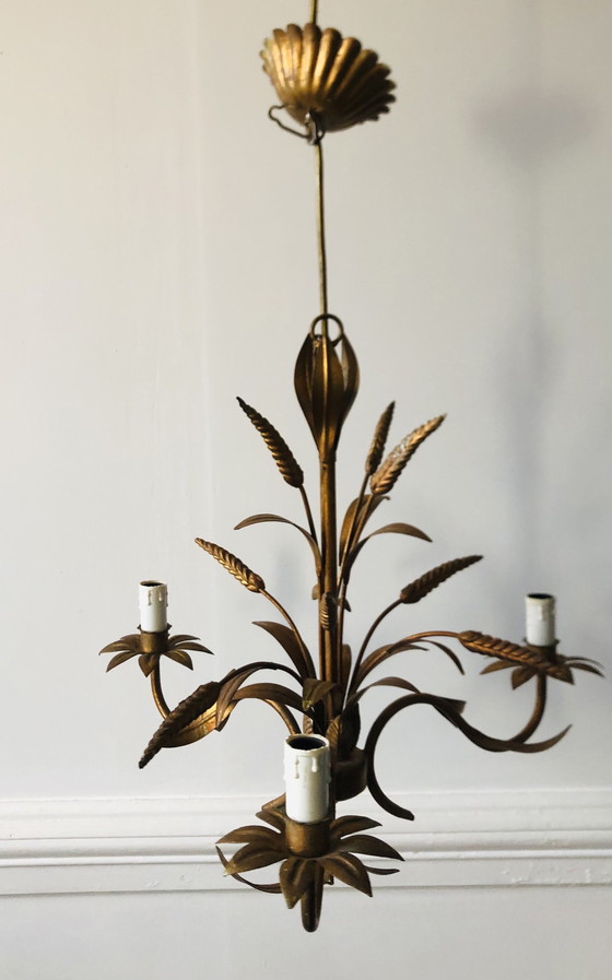Image 1 of Florentine chandelier known as wheat ear by Hans Kögl
