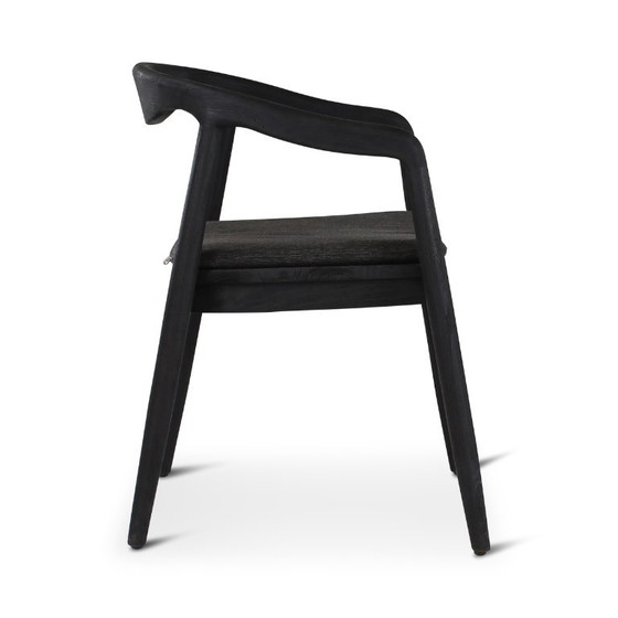 Sillones de madera negros 3 piezas con cojín, Castle Line, Sillas de comedor, Textil, Modern (foto 9 de 10)