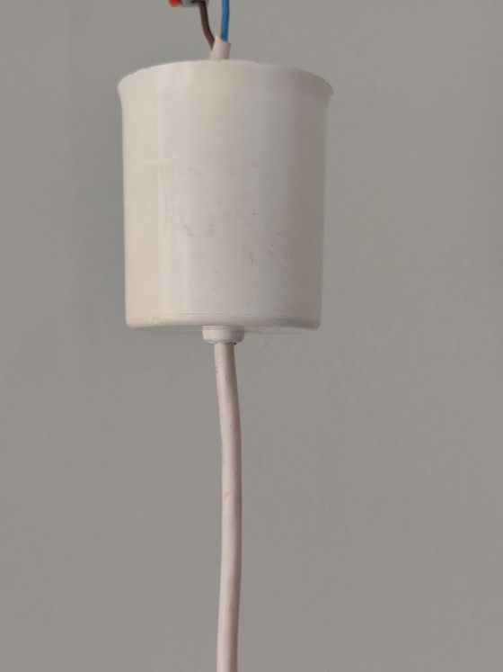 Image 1 of Blue lacquered metal pendant light