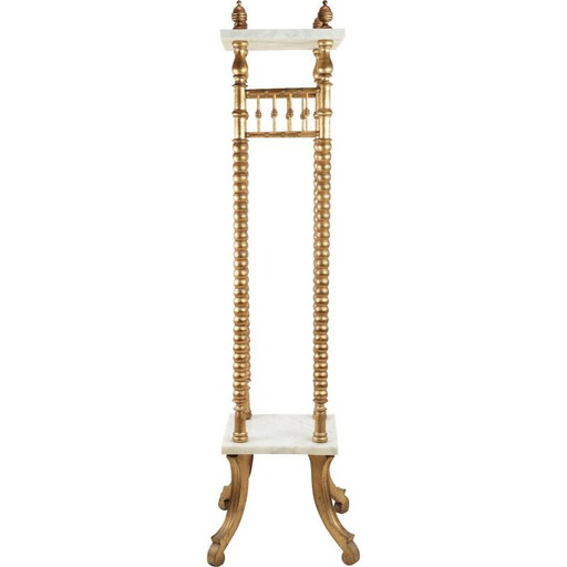 Vintage plantenbak met gouden zuilen, 1930