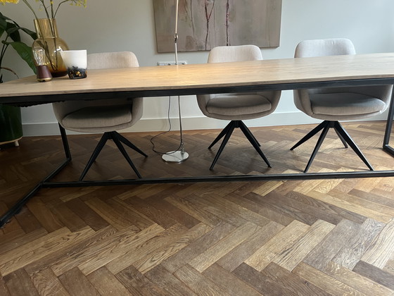 Image 1 of Industrieller Eichentisch von DT69 268x76x100