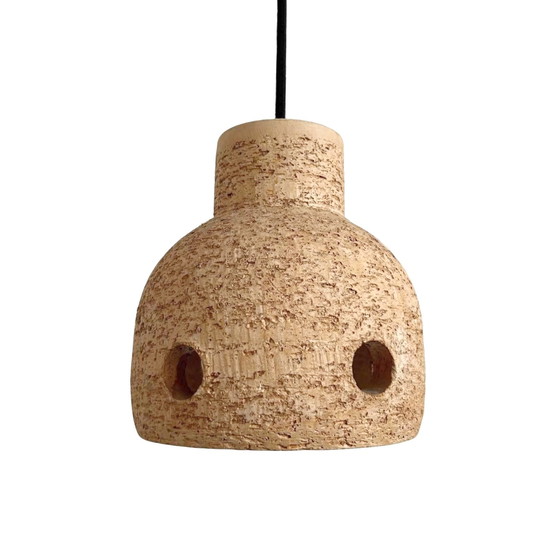 Image 1 of Lampada a sospensione vintage in ceramica anni '70 effetto cemento