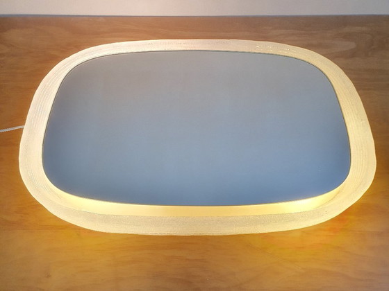 Image 1 of Specchio illuminato vintage Hillebrand, specchio da parete decorativo retrò anni '70