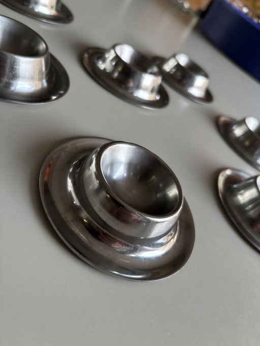 7 stainless steel egg cups