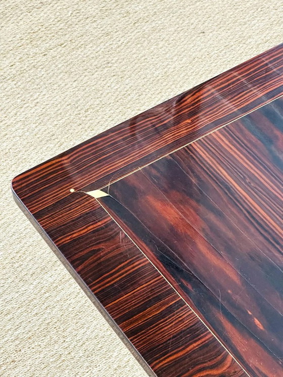 Image 1 of Art Deco eettafel van Macassar ebbenhout, 1940