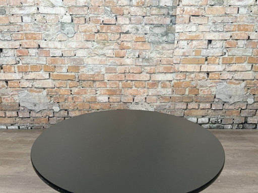 Black round coffee table