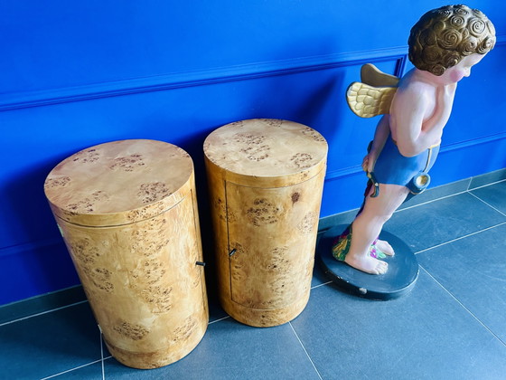 Zeldzame Lemon Furniture Nachtkastjes Constant Van Burl By Yaniv Chen – Brass, Wood (photo 5 of 15)