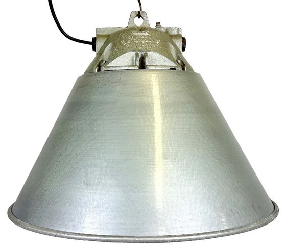 Image 1 of Grey Industrial Explosion Proof Lamp with Aluminum Shade from Zaos, 1970s
