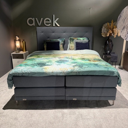 Simmer - 180x210 - Tissu gris – Avek, tweepersoonsbedden, Plastic, Textile