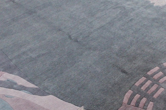 Original Modern Designer Highland Wool Rug Nepal 355 x 250 cm, Rugs & carpets, Blue (photo 5 of 9)