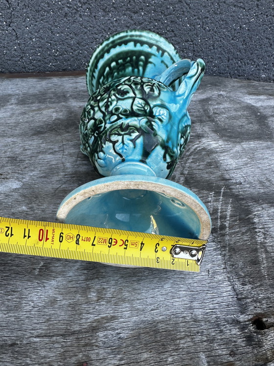 Image 1 of Vase Turquoise céramique Vintage 70’s - Keramik West Germany H 20 cm