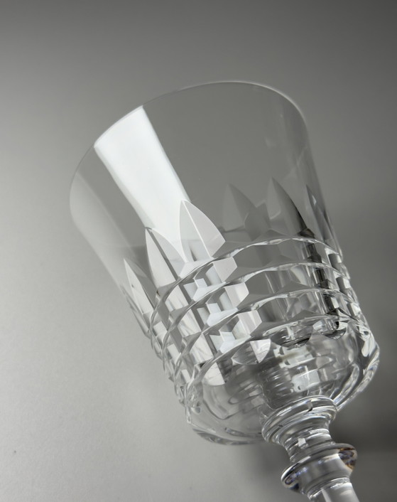 Image 1 of Val Saint Lambert “Service Esneux” set van 6 handgeslepen kristallen glazen - Art Deco