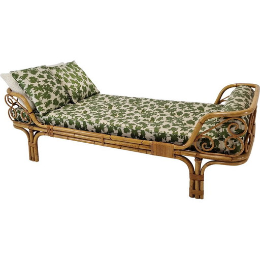 Lit de jour vintage en bambou, Italie 1960