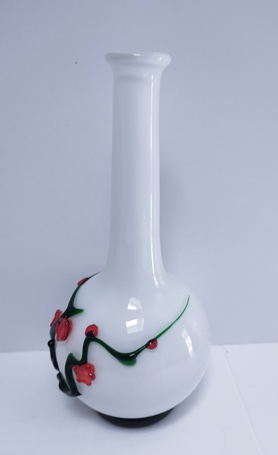 Vaso vintage in pasta di vetro con decoro vegetale giapponese – Vasi (photo 3 of 12)