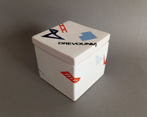 Boîte en céramique Drevounia Czechoslovakia avec couvercle - Modernisme tchèque, années 1970