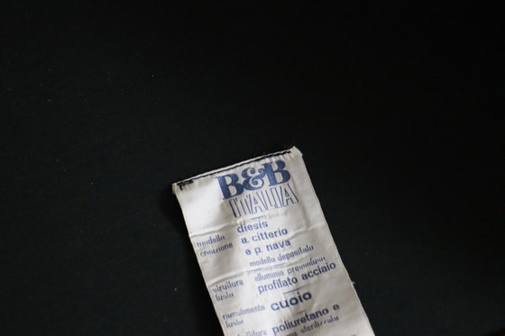 Image 1 of Dreisitzer-Sofa Diesis aus schwarzem Leder von Antonio Citterio für B&B Italia, 1970er Jahre