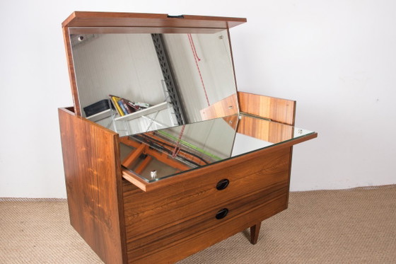 Toeletta o Cassettiera in Palissandro di Paul Geoffroy per Edition Charron 1960., Cassettiere, Legno, Marrone (foto 11 di 18)
