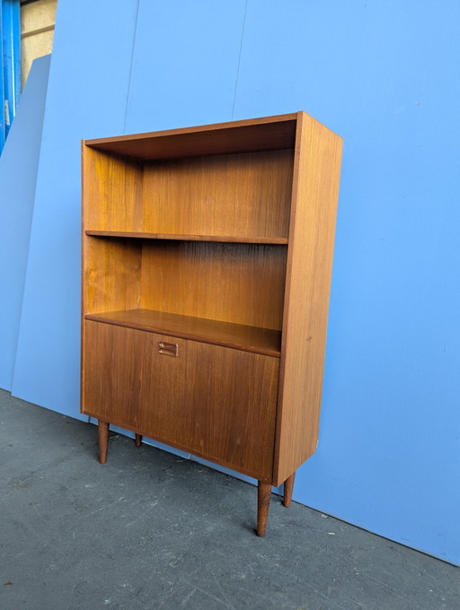 Vintage Teak Boeken/ Barkast-Clausen Denmark – boekenkasten, Wood (photo 2 of 14)