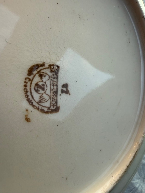 Juego de aceite y vinagre de cerámica checa Ditmar Urbach con bandeja pintada a mano. – Accesorios de mesa (photo 5 of 13)
