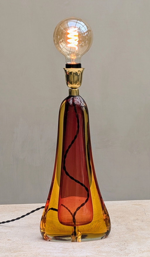Seguso Murano Table Lamp Mid-century Italy