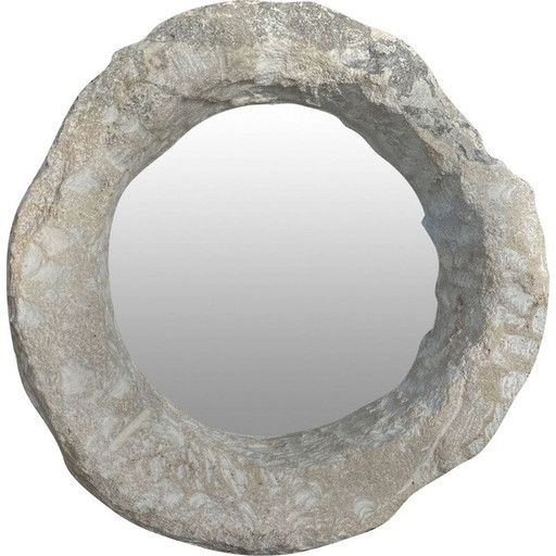 Miroir vintage en pierre monoxyle