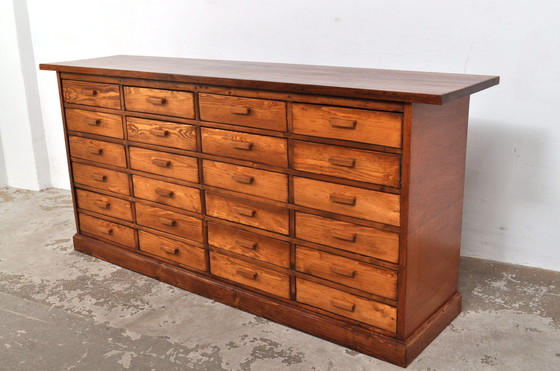Image 1 of Vintage Chest of Drawers in Pitch Pine 1950s