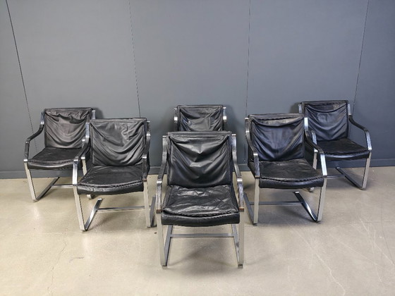 Image 1 of Ensemble de 6 fauteuils Rudolf Glatzel pour Knoll Art Collection, années 1980