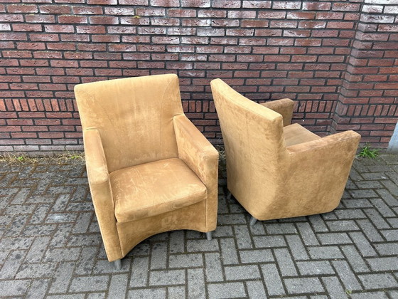 Image 1 of 2 sillones Leolux Dolcinea en color crema y Alcantara