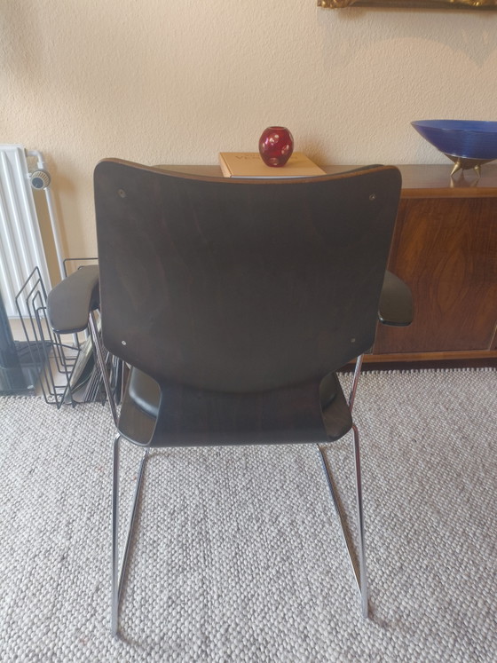 Image 1 of Silla de comedor, madera cromada, Flötotto, década de 1970.