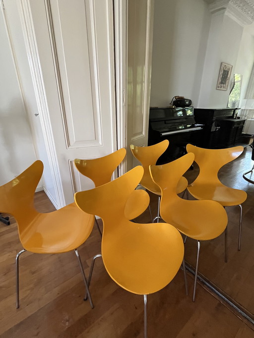 Originele Stoelenset (6) Arne Jacobsen voor Fritz Hansen