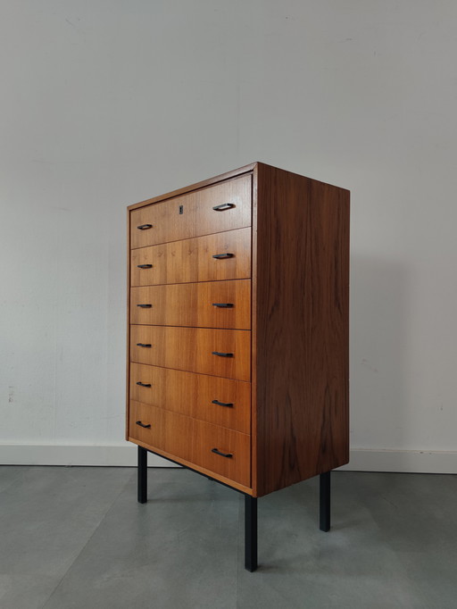 Vintage Ladekast in Teak Door Friedrich Beckmann Möbelfabrik