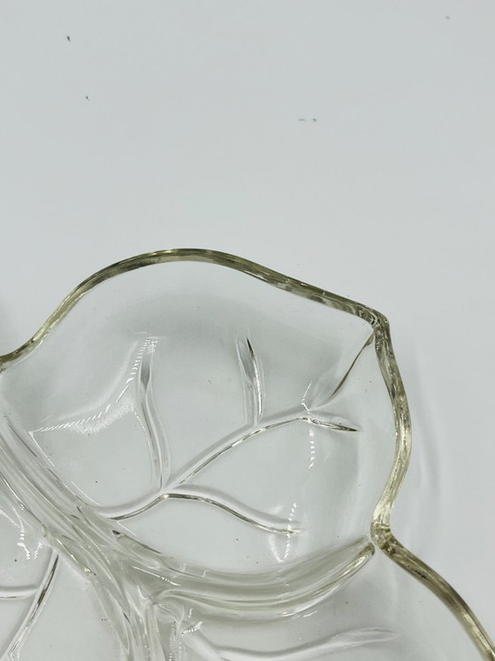 Image 1 of Vintage glass leaf-shaped dish