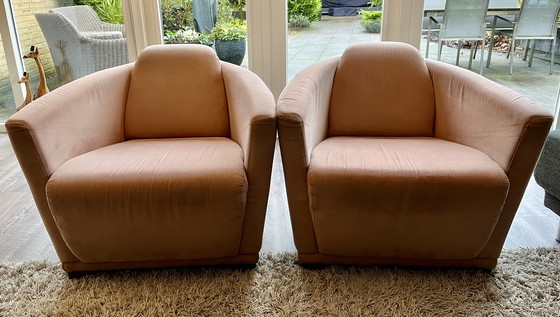 Image 1 of 2 Armchairs Brand Calia - Salmon colored