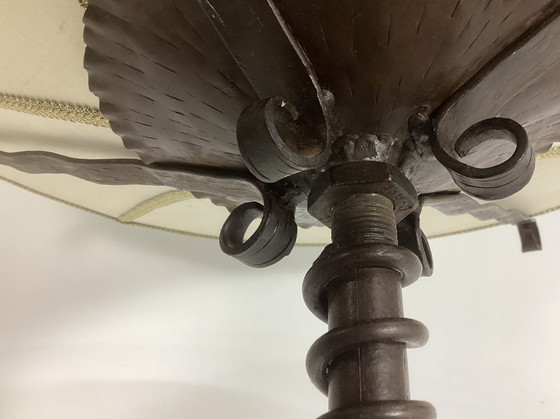 Image 1 of Art deco rare lamp patina wrought iron 1920s