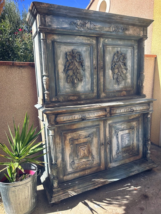 Antieke Buffetkasten met Toscaanse patina – Hout (photo 2 of 15)